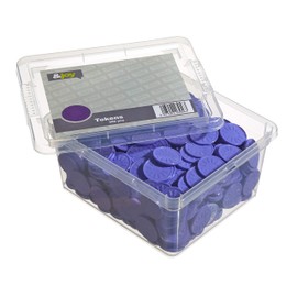 En-Joy embossed plastic tokens - 500 coins - 29 mm - Purple Flower