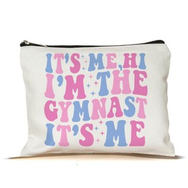 NMPCreativeStore It's Me Hi I'm The Gymnast It's Me Makeup Bag - Gymnast Makeup Bag - Dance Coach Gift - Dance Teacher Gift - Dance Cosmetic Bag For Women On Birthday- Christmas- Holiday