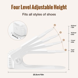 Neprock Shoes Slots Organizer for Closet, Shoe Rack Organizador De Zapatos for Closet Organization, Shoe Slots Organizer Shoe Storage Shoe Holder Space Saver for Entryway(12 Pack)(White)