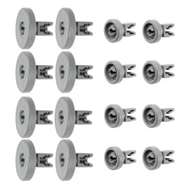 16 Dishwasher Basket Wheels,8 Lower Bottom Rollers + 8 Upper Top Rollers Compatible with AEG Bosch Dishlex Electrolux Zanussi Simpson Westinghouse 50286965004