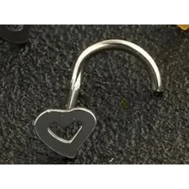 ⊹⊱ ✿ AUSGESTANZTES SILBERNES MINI HERZ - NASENSTECKER ✿ ⊰⊹ kleiner Nasenstecker, Piercing, Nase, Nasenpiercing, Herz, Edelstahl, Chirurgenstahl