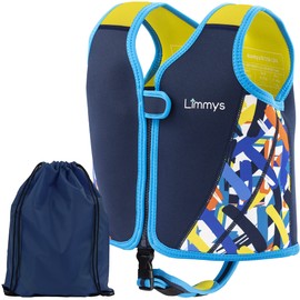 Limmys Premium Kids Swim Vest - Toddler Swim Jacket and Buoyancy Swimming Aid - Modern Design Swimming Vest for Boys, Girls and Babies - with Drawstring Bag