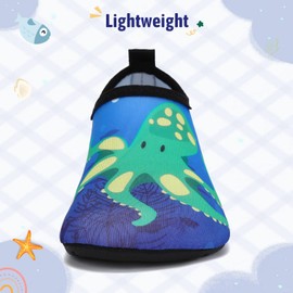 SAGUARO Children's Bathing Shoes Lightweight Soft Non-Slip Slippers, blue, 28 / 29 EU