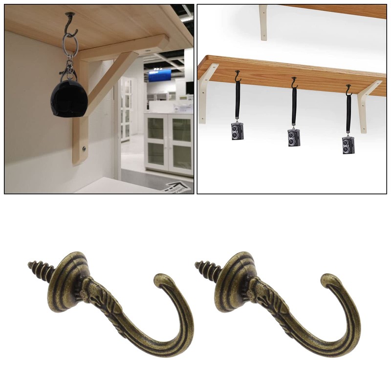 Pack of 20 Vintage Screw Hooks Retro Wall Hanging Hooks