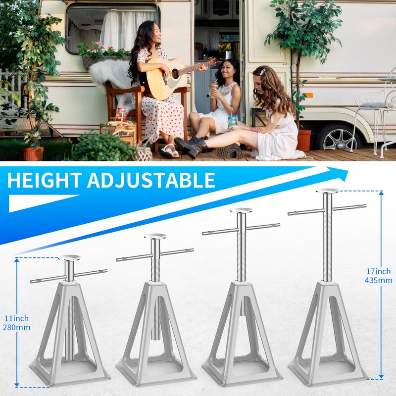 BEBOBLY RV Stack Jacks 4 Pack, Screw Jack Stands for