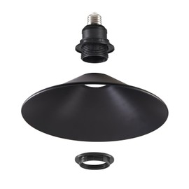 WOERFU 2-Pack E26 to E26 Screw-in Industrial Style Ceiling Lights Fixture, Matte Black Farmhouse Light Fixtures for Kitchen, Laundry Room, Entryway, Hallway