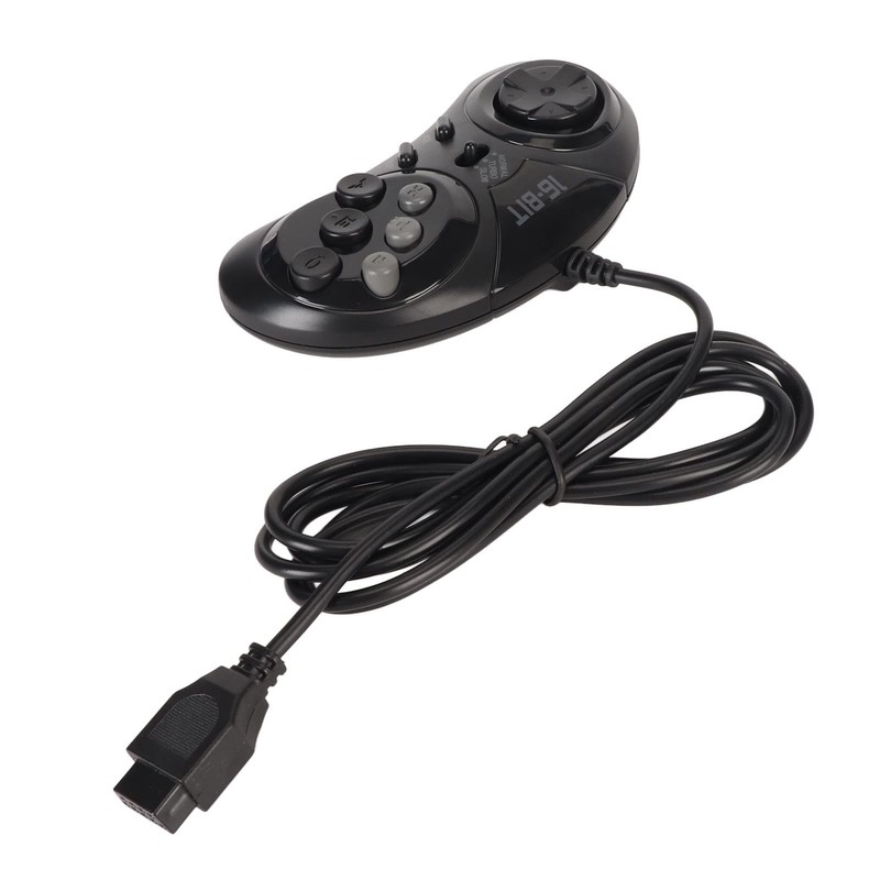 VBESTLIFE 16-Bit-Gamecontroller für Sega, 9-poliger 16-Bit-Handheld, Ergonomisches Klassisches Gamepad mit