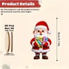 10-Piece Flat Wooden Santa Christmas Ornaments for Tree Decorating –