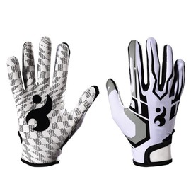 VBESTLIFE Youth Football Gloves, Non Slip American Football Rugb Gloves Breathable Full Finger Sports Gloves for Baseball (S)