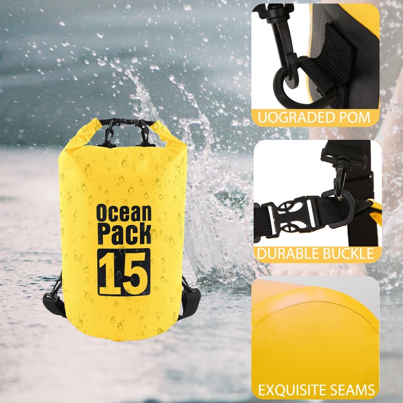 POPOYU Dry Bag, yellow, WaterproofBag