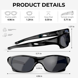 VATTER Kids Polarized Unbreakable Sports Flexible Square Sunglasses With Strap UV400 Protection for Kids Boys Girls Children 816blackblack