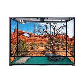 Carolina Custom Cages Reptile Habitat Background; Arch with Tree, for 48Lx18Wx36H Terrarium, 3-Sided Wraparound