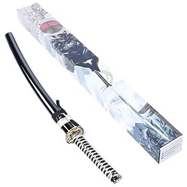 Siwode 40 Inch Hand Forged High Carbon Steel 1060 Golden Dragon Full Tang Tsuba Japanese Samurai Katana Blade with Bo-Hi Groove and Scabbard, Gold