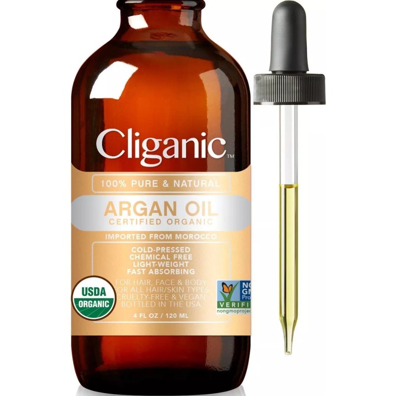 Cliganic Usda Orgánica De Aceite De Argán, 100% Puro 120