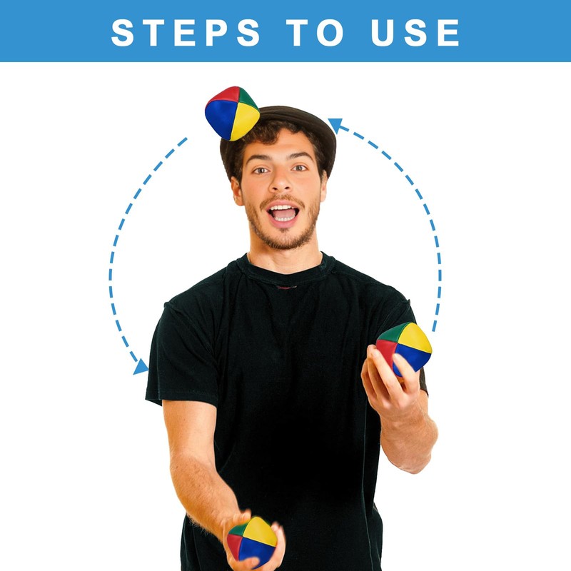 Zyluniy Pack of 12 Children's Juggling Balls Set, 5 cm