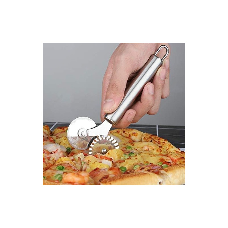 5 Wheel Pastry Cutter with Handle set of 2 Stainless