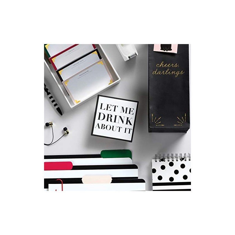 C.R. Gibson X&O Paper Goods Cocktail Napkin, 5 x 5,