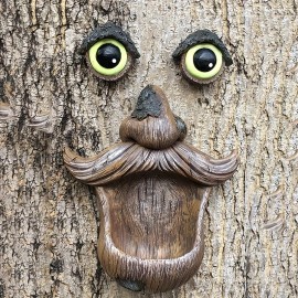Tree Face Bird Feeder, Bird Feeder Tree Face Decor Outdoor, Tree Hugger Wild Birdfeeder Sculpture Yard Art Garden Decorationcolor: Multicolored