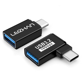leizhan USB 3.2 Adapter 2pcs, USB-A Buchse zu Typ-C Stecker Adapter, 10gbps schnelle Datenübertragung OTG Verlängerung Stecker Adapter