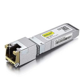 10Gtek 1.25/2.5/5/10G-T 10GBase-T SFP+ Transceiver, 10G Copper, RJ-45 SFP+ CAT.6a, up to 30 Meters, Compatible with HPP, HP Aruba and More
