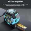 3in1 Laser Rangefinder 5m Tape Measure Ruler LCD Display with