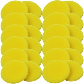 24 Esponjas Redondas para Encerar y Pulir Coches, Esponja Aplicadora Grande de Espuma para Lavado y Cuidado Automotriz, Herramienta Reutilizable para Abrillantar Carrocería
