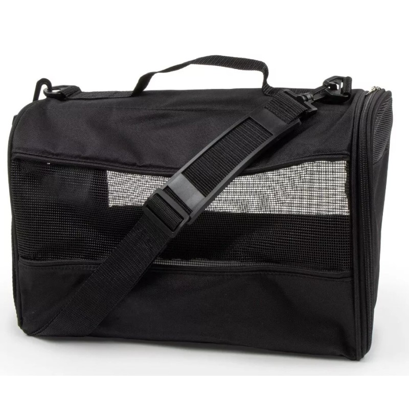 Vibrant Life PET CARRIER Small Guaranteed on-Board Soft-Sided Black, 16