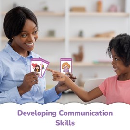 CHEFAN 120 PCS Autism Communication Cards for Speech Delay Non Verbal Children and Adults, Special Needs Visual Aid Language Learning Cue Cards Special Ed Feelings Emotions Flash Cards