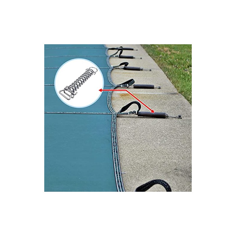 Poolzilla Pool Safety Cover Stainless Steel Springs - 5 Pack