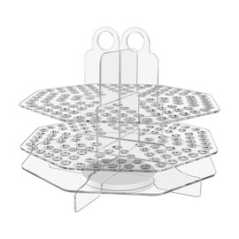 Marketing Holders 120 Slot Pen Holder Clear Acrylic Organizer Tabletop Display Color Pencils Makeup Brushes Utensil Office Craft Supply Retail Department Stores Spinning Stylish Practical and Easy