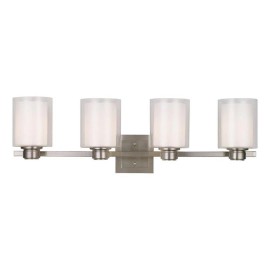 Design House Oslo Steel Vanity Light in Brushed Nickel 4 Light