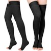 2 Pairs Compression Stockings for Women & Men, Thigh High
