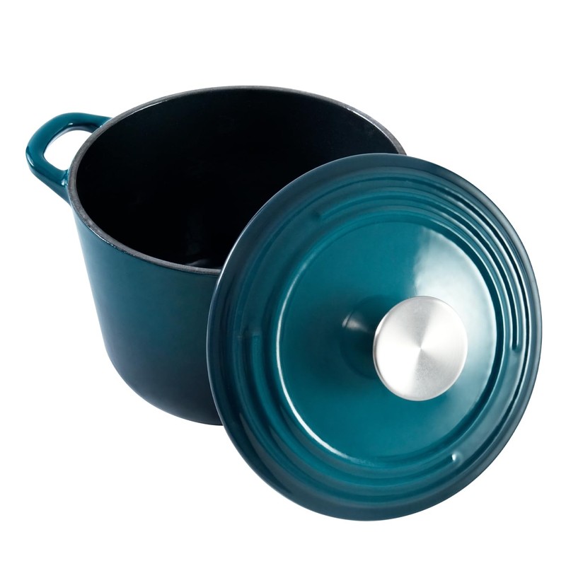Flavehc Dutch Oven Pot with Lid 2.8 qt Cast Iron