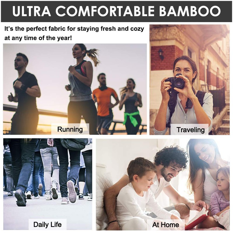 Bamboo Socks, Sunew Unisex Super Soft Cushioned Comfortable No Show/Low-cut