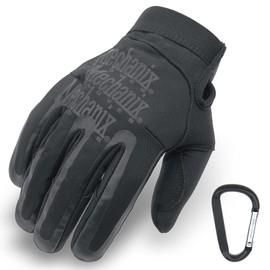 Mechanix Wear Operation Glove Windproof Waterproof Touch Screen Capable + TS Tactical Gear Carabiner Original Glove (Element) - Black , size: xxl