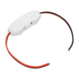 MECCANIXITY LED Strip Dimmer, DC 12V to 24V 6A Rotary Brightness Adjustable Controller Lamp Switch with Wire Leads for Single Color Strips, White