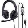 Hama HS-USB300 PC headset USB Wired,Stereo On Ear Black,Universal