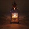 2 Decorative Lanterns Gold Metal with Stars Xmas Christmas Advent