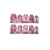 TENPAL 10Pcs Ballerina Press On Nails With Tools,Animal Print Flushed