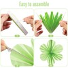 SUNBEAUTY Pack of 9 Paper Fan Decoration Hanging Garland Green