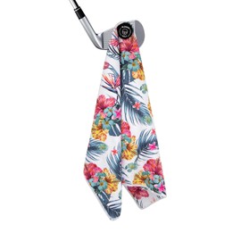 BAIRBRE Golf Towel Magnetic Golf Towel for Golf Bags with Clip for Men & Women，Microfiber Fabric Waffle Pattern Golf Towels for Strong Hold to Golf Carts or Clubs (White)