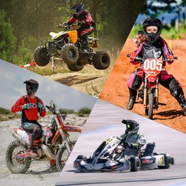 XINGSILUC Youth Kids Motocross Helmet, Adult ATV Dirt Bike Helmet with Goggles Gloves & Mask Quick, Full Face Motorcycle Helmet with Quick Release Buckle DOT Certified-Green,M
