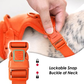 Sunraymascota No Pull Dog Harness, Puppy Vest with Ftont Clip for Small Medium Large Sized Dog(Orange,XS)