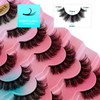 Leipple False Eyelashes, 7 Pairs, 8D Artificial Eyelashes Set, Reusable