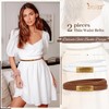 JASGOOD Women Skinny Belts Leather Thin Waist Belts for Dress