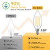SHINESTAR Dimmable E12 Candelabra LED Light Bulbs, 60W Equivalent, 5.5W