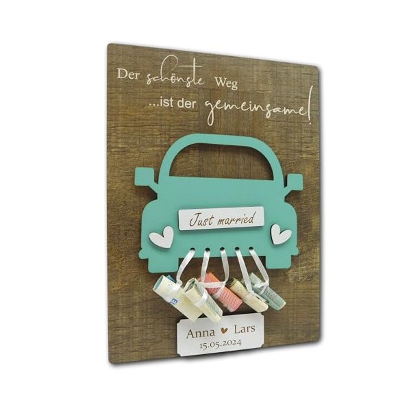 Personalisierbares Geldgeschenk f√ºr Hochzeit I Originelles Auto als Hochzeitsgeschenk aus