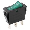 Heschen Rocker Switch ON-OFF SPST 3 Terminals Green Light 16A