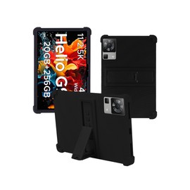 Case for Doogee T35/Doogee T40/Doogee T30 Pro/Doogee T30S 11 Inch Tablet，Shock Proof Lightweight Stand Rubber Shell Protective Cover,Kids Friendly Soft Silicone Adjustable Stand Cover,Black