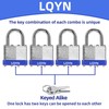 Padlocks with Same Key, LQYN 12 Pcs Laminated Keyed Padlock